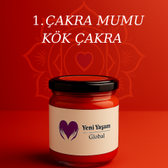 Kök Çakra Mumu - Kırmızı Mum