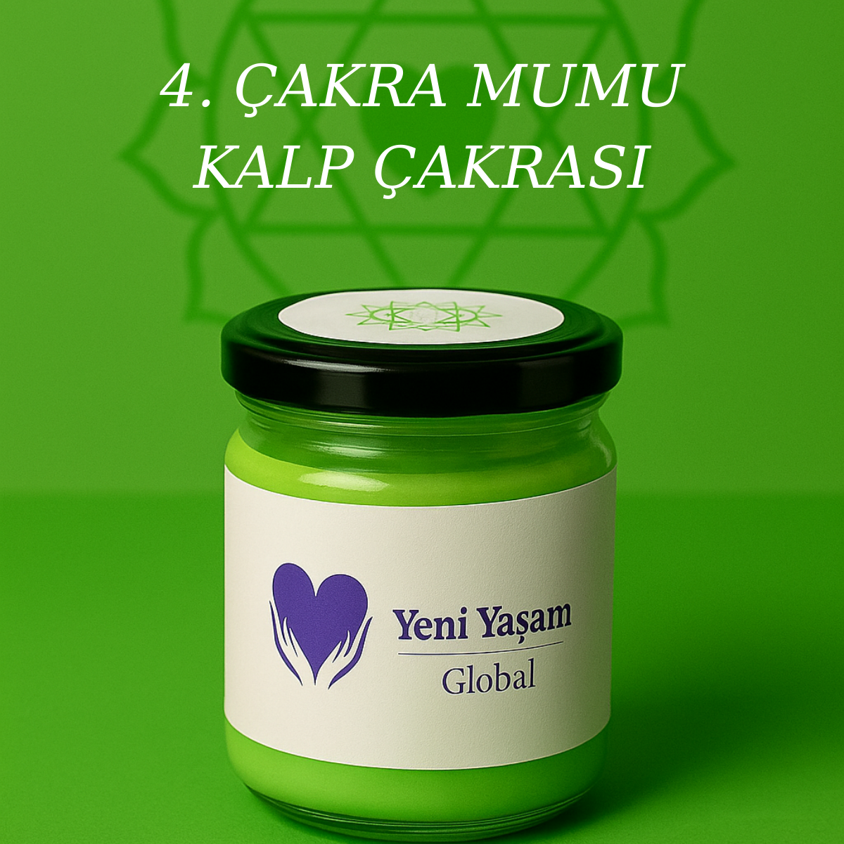Kalp Çakra Mumu - Yeşil Mum