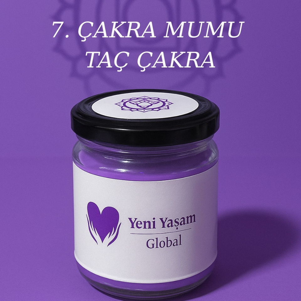 Taç Çakra Mumu - Mor Mum