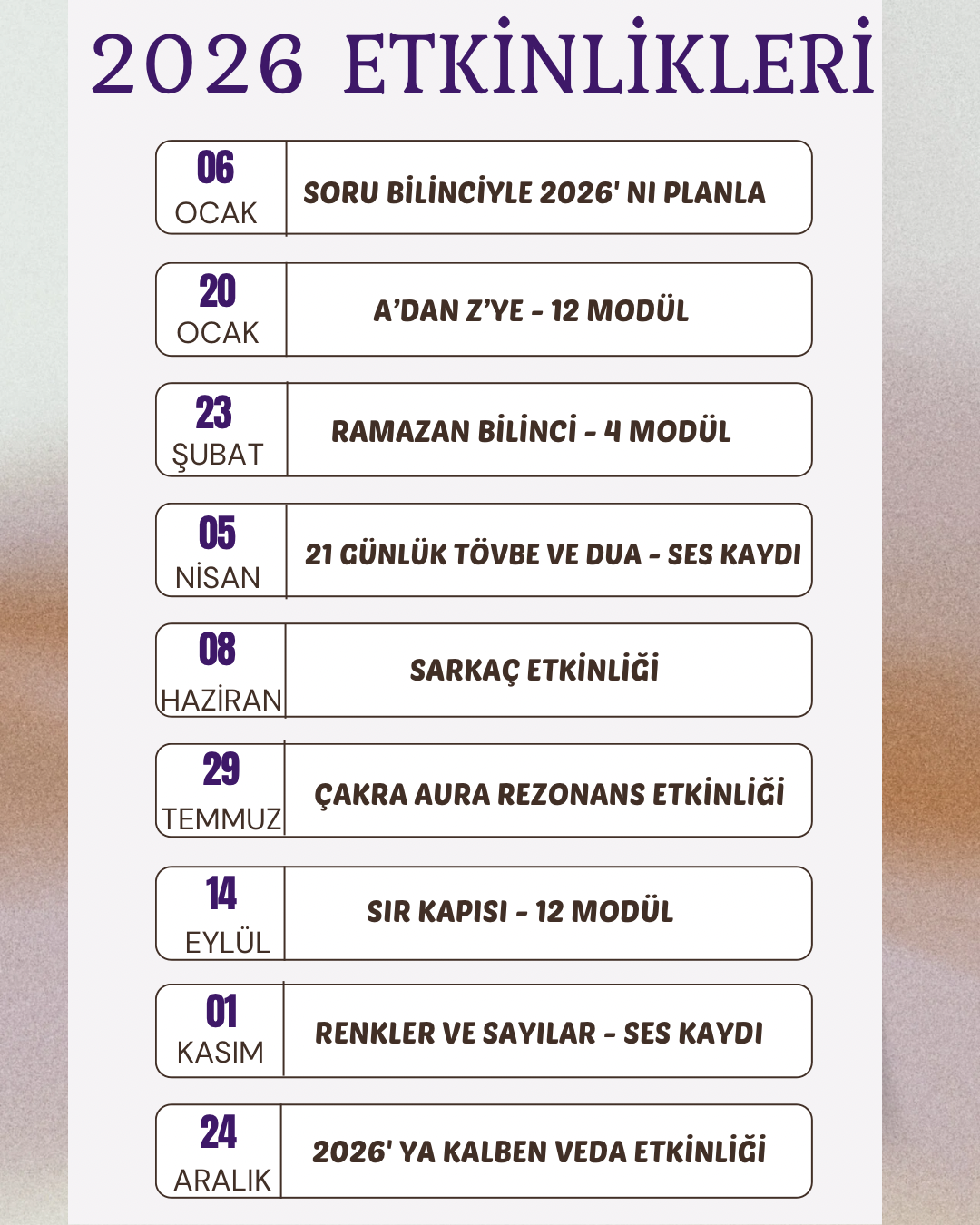 2026 indirimi Etkinlik Paketi | Online Danışmanlık Hizmeti