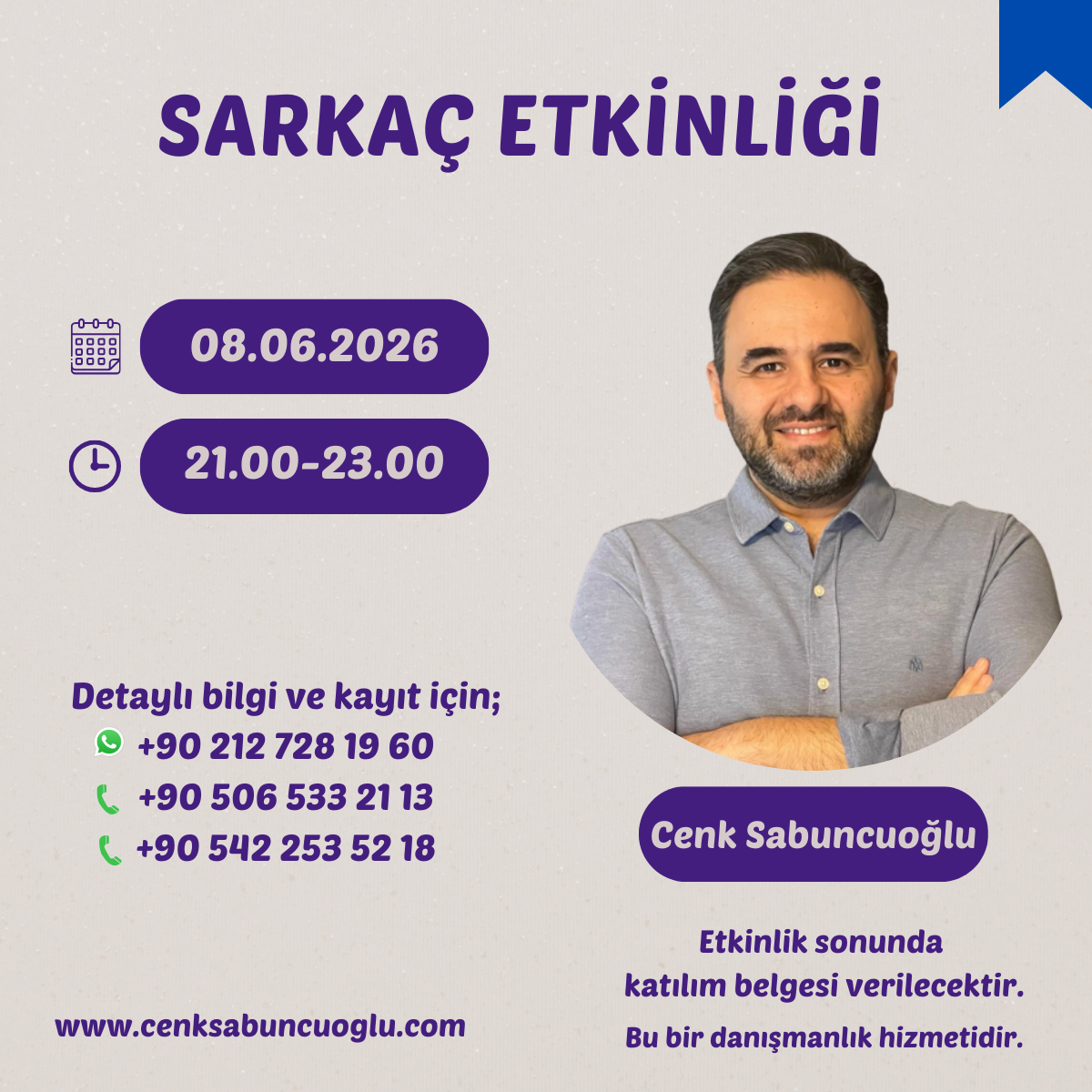 Sarkaç Etkinliği | Danışmanlık Hizmeti