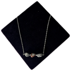 Gri Jasper Taşı Kolye